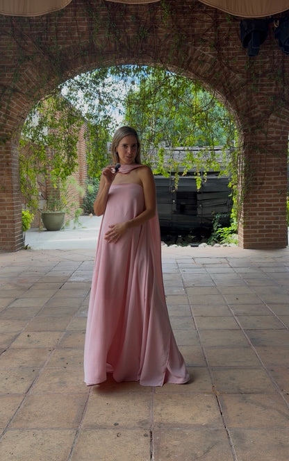 Vestido de Maternidad, Adela rosa peonia CH
