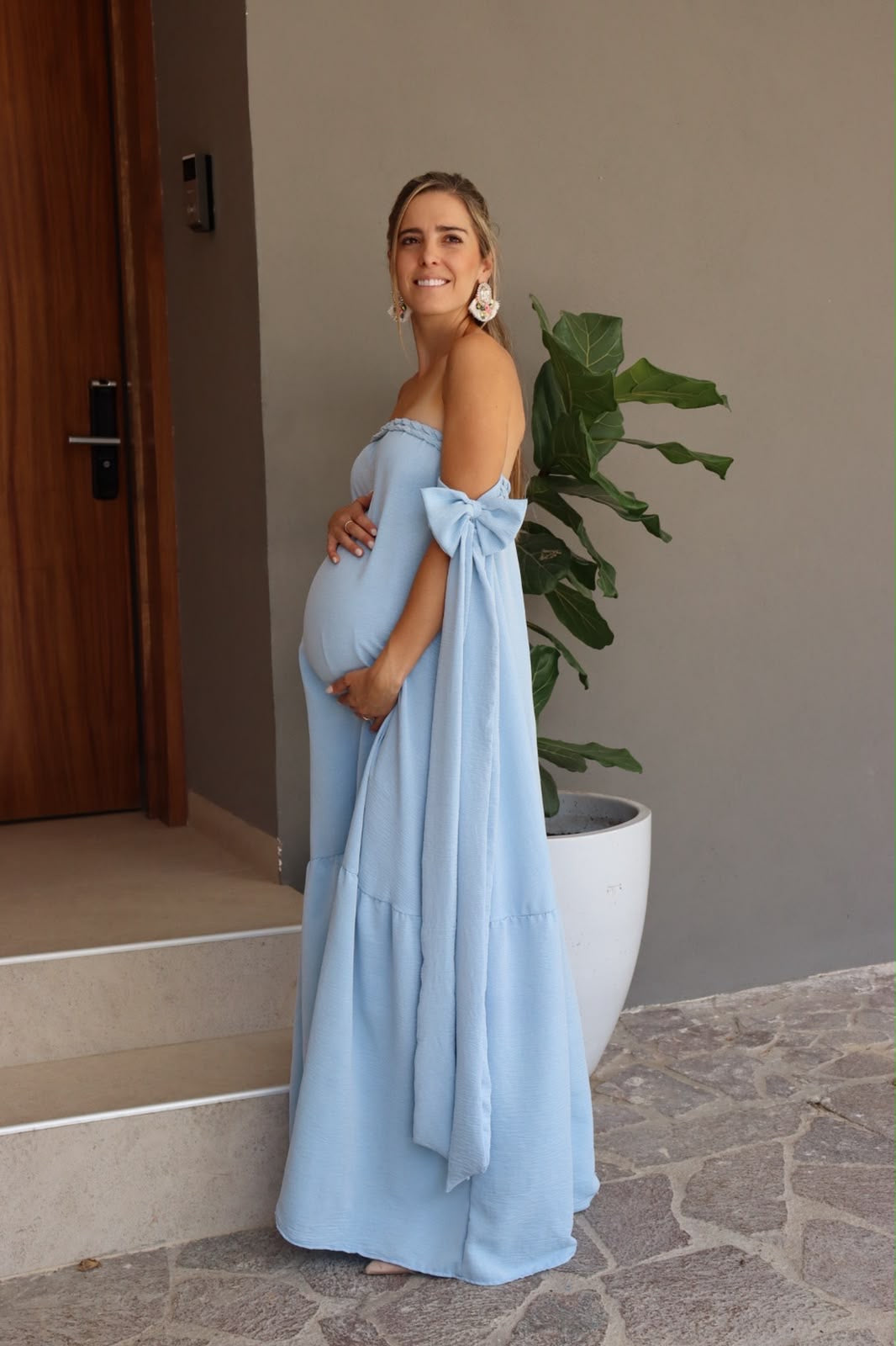 Vestido de maternidad Kalisi azul clarito