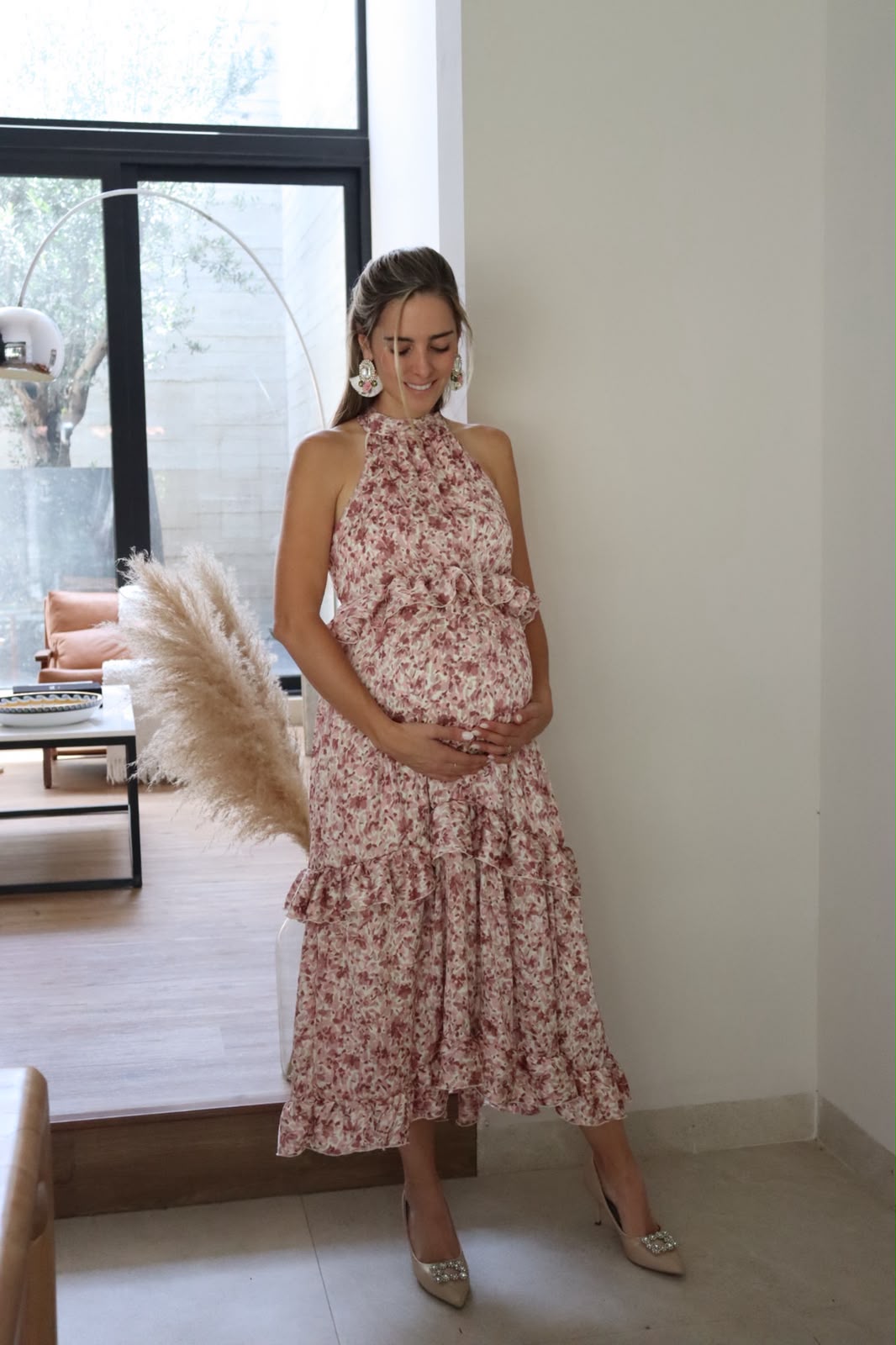 Vestido de maternidad, Victoria flores rosas