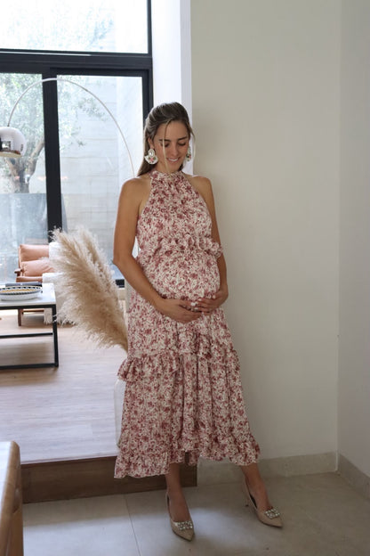 Vestido de maternidad, Victoria flores rosas