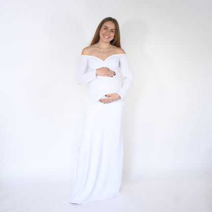 Vestido de maternidad sesión, Ritta blanco CH, M