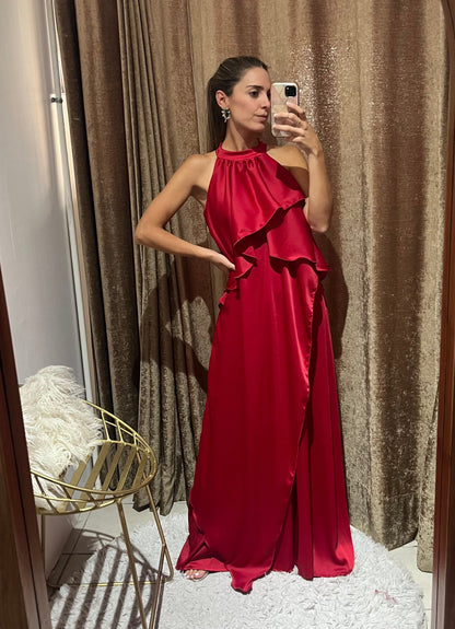 Vestido Ariel de maternidad y lactancia rojo XG