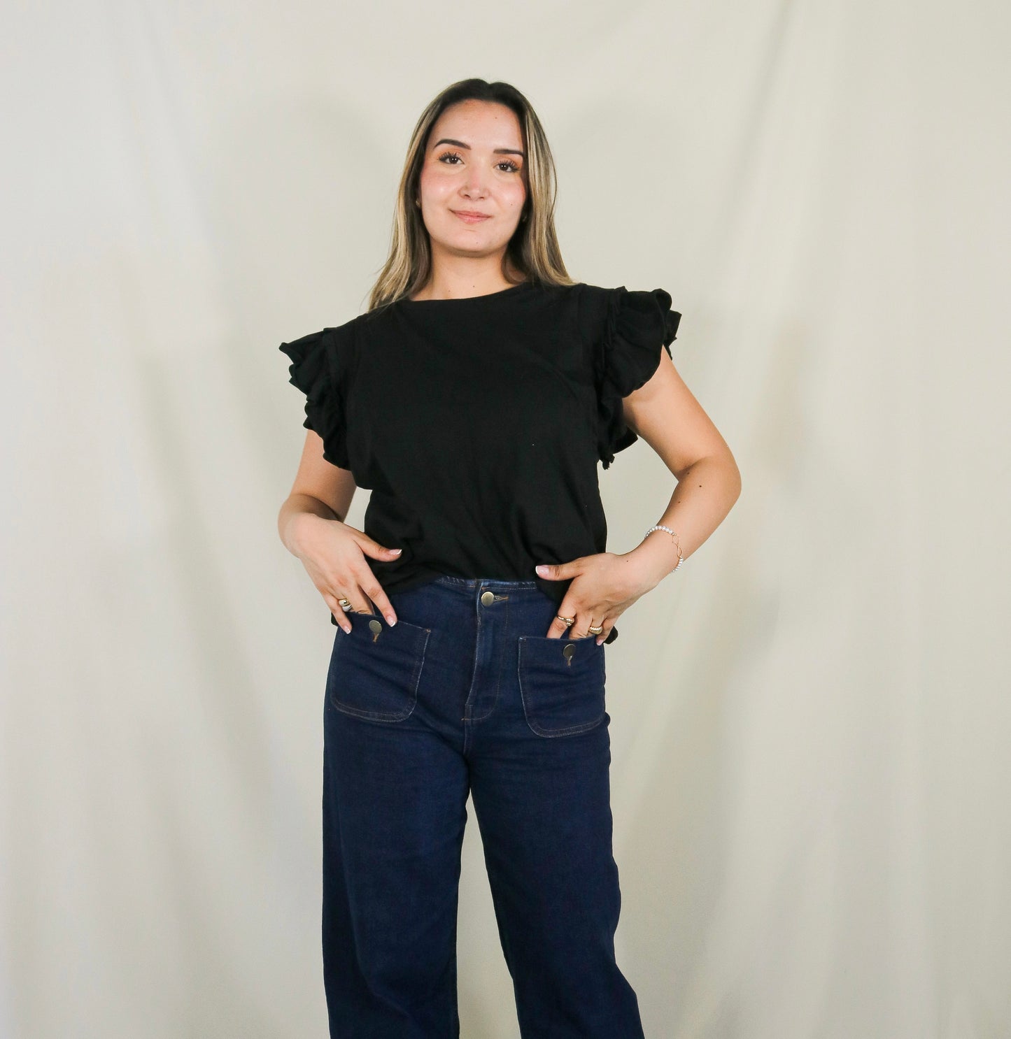Blusa de lactancia, Adri negra algodón CH