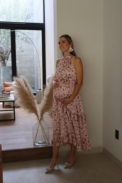 Vestido de maternidad, Victoria flores rosas