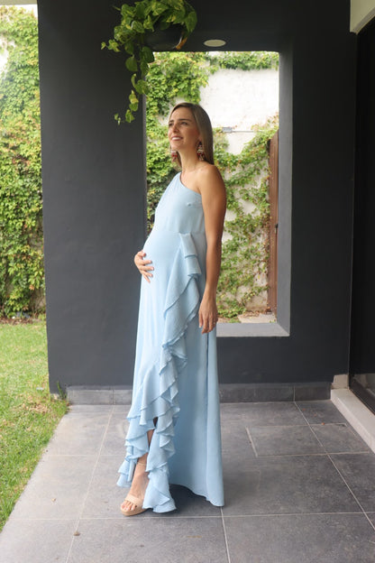 Vestido de maternidad Nancy azul jaspe