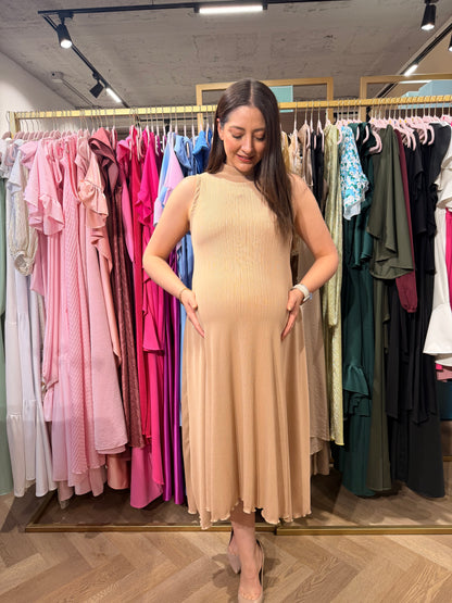 Vestido de maternidad Sonia, beige M