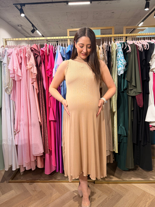 Vestido de maternidad Sonia, beige M