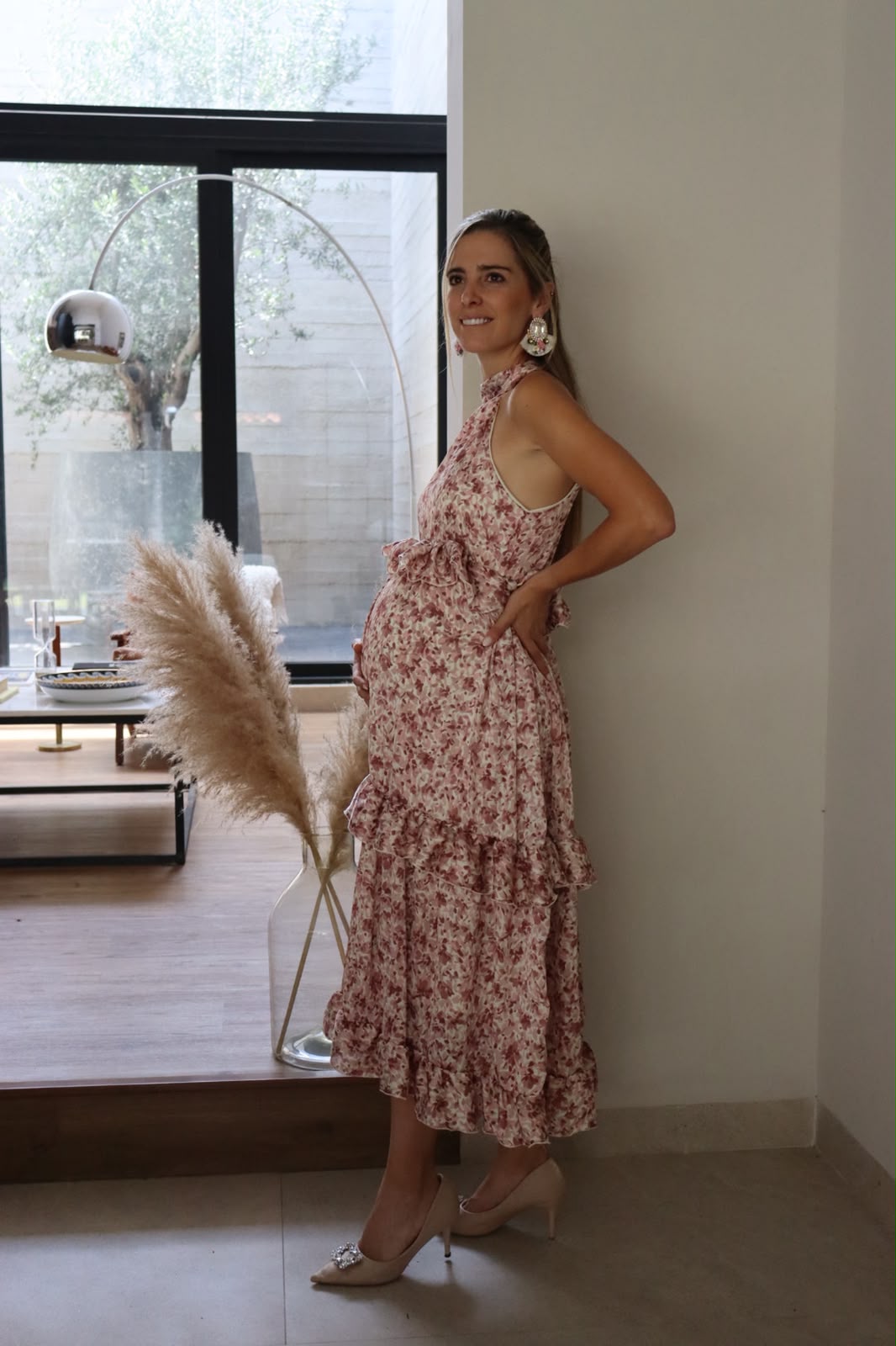 Vestido de maternidad, Victoria flores rosas