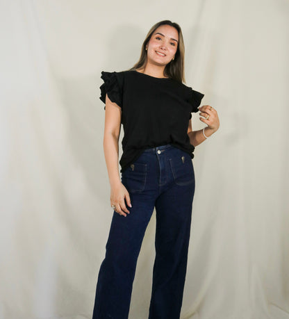 Blusa de lactancia, Adri negra algodón