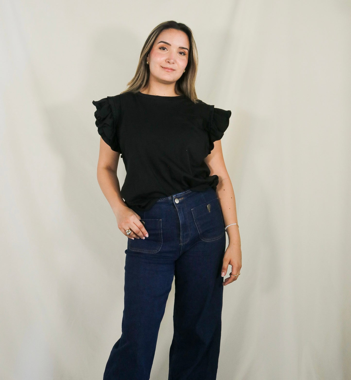 Blusa de lactancia, Adri negra algodón CH