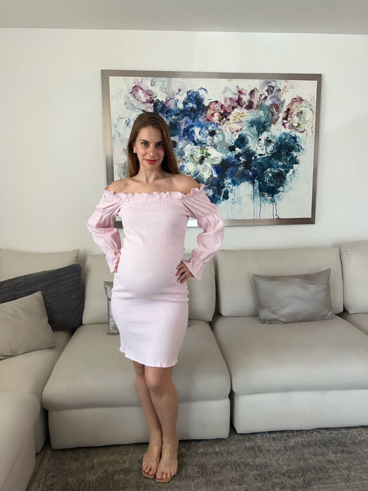 Vestido de maternidad, Mayra Rosa textura