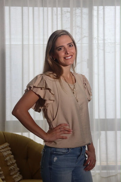 Blusa de lactancia, Adri beige