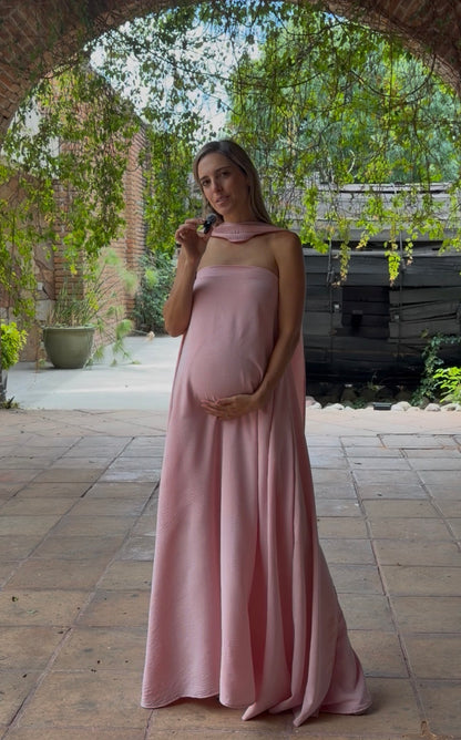 Vestido de Maternidad, Adela rosa peonia CH