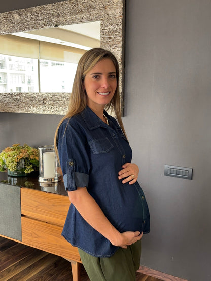 Blusa de maternidad mezclilla
