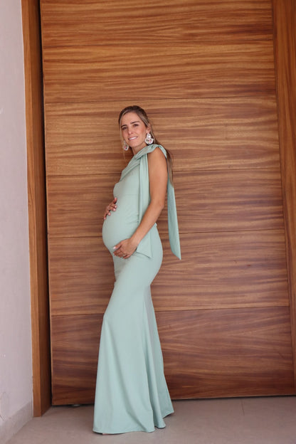 Vestido de maternidad Roberta, verde