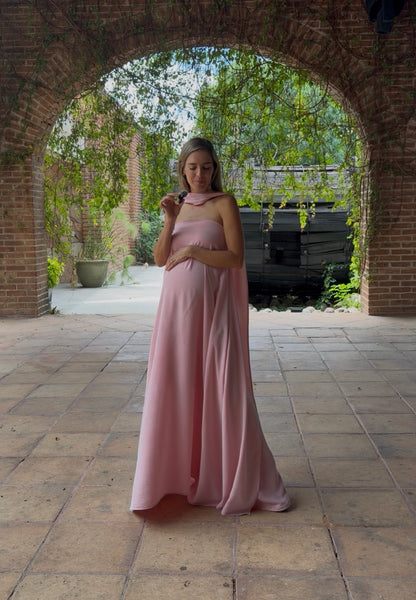 Vestido de Maternidad, Adela rosa peonia CH