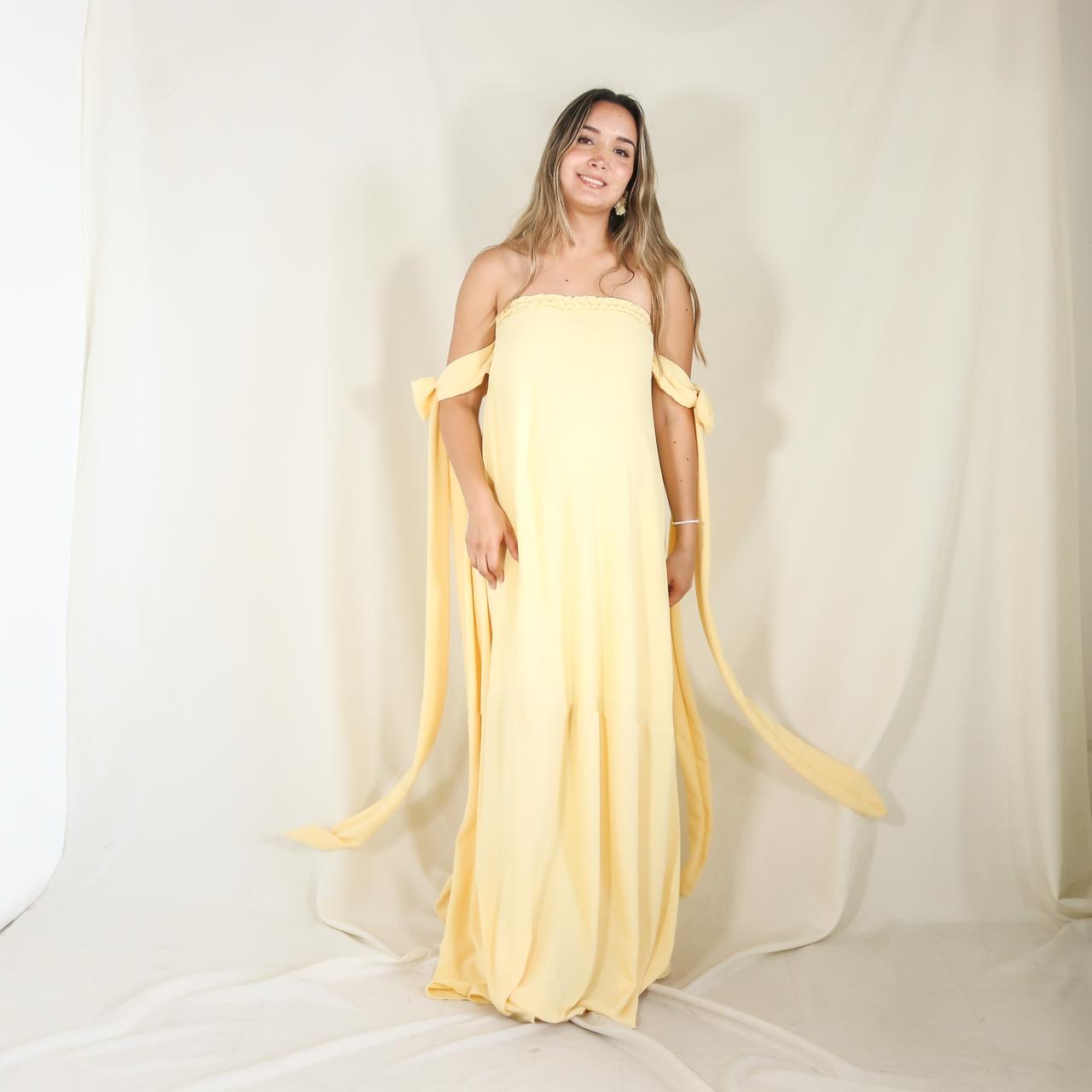 Vestido de maternidad Kalisi amarillo CH