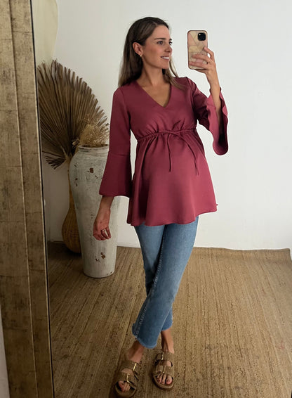 Blusa de maternidad, Loretta rosa quemado G