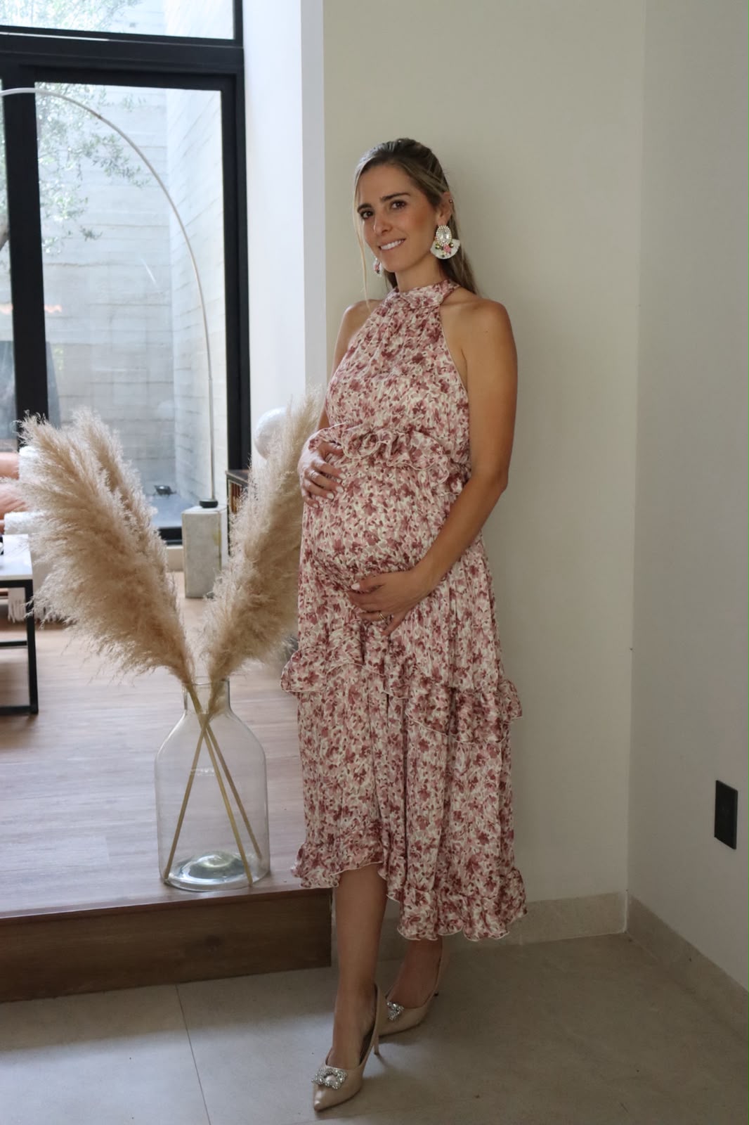 Vestido de maternidad, Victoria flores rosas