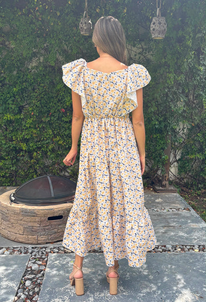 Vestido de Maternidad, Cristina Flores amarillas