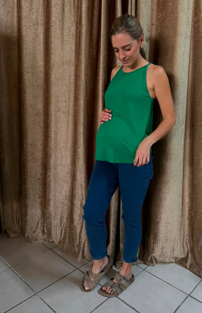 Blusa de maternidad tirantes Kelly green