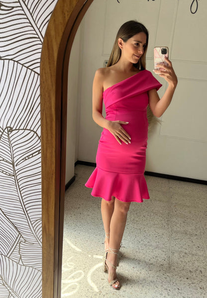 Vestido de maternidad María José rosa barbie M , G
