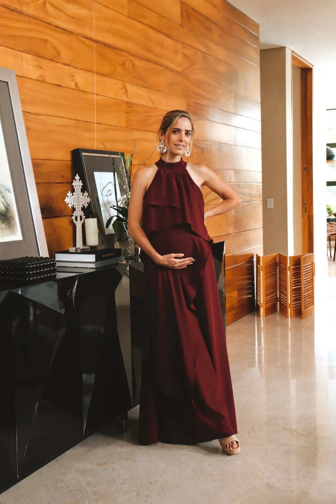 Vestido Ariel de maternidad y lactancia Vino CH