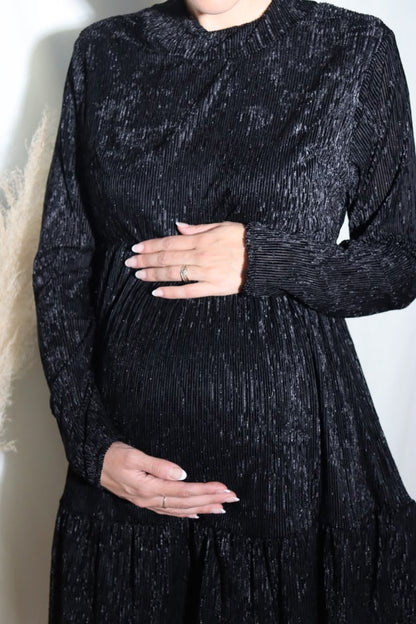 Vestido de maternidad, Gaby corto negro terciopelo