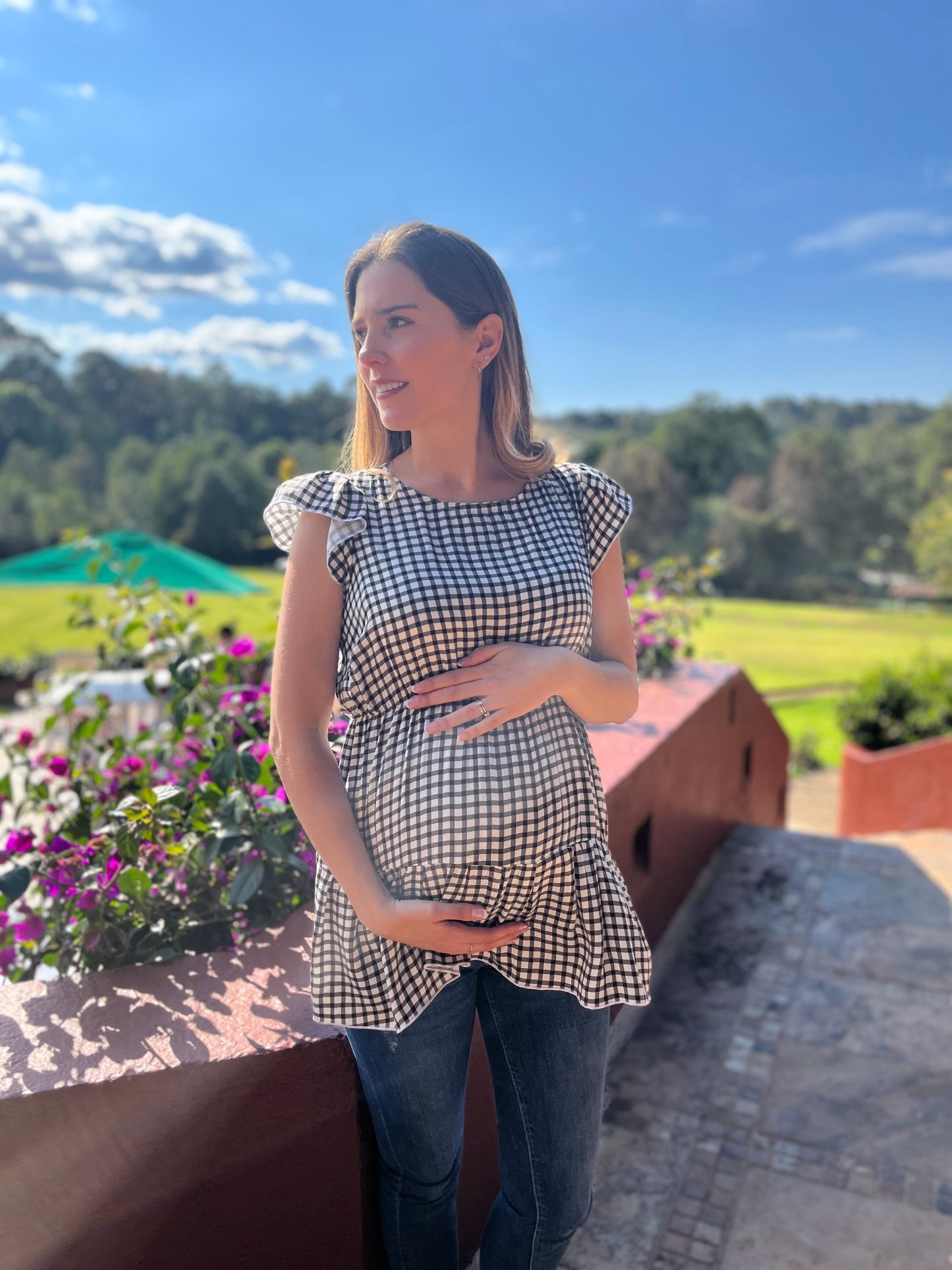 Blusa de maternidad, Anna cuadros M