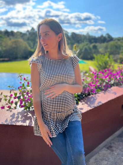 Blusa de maternidad, Anna cuadros M