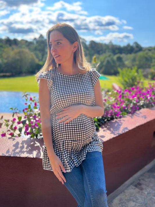 Blusa de maternidad, Anna cuadros M