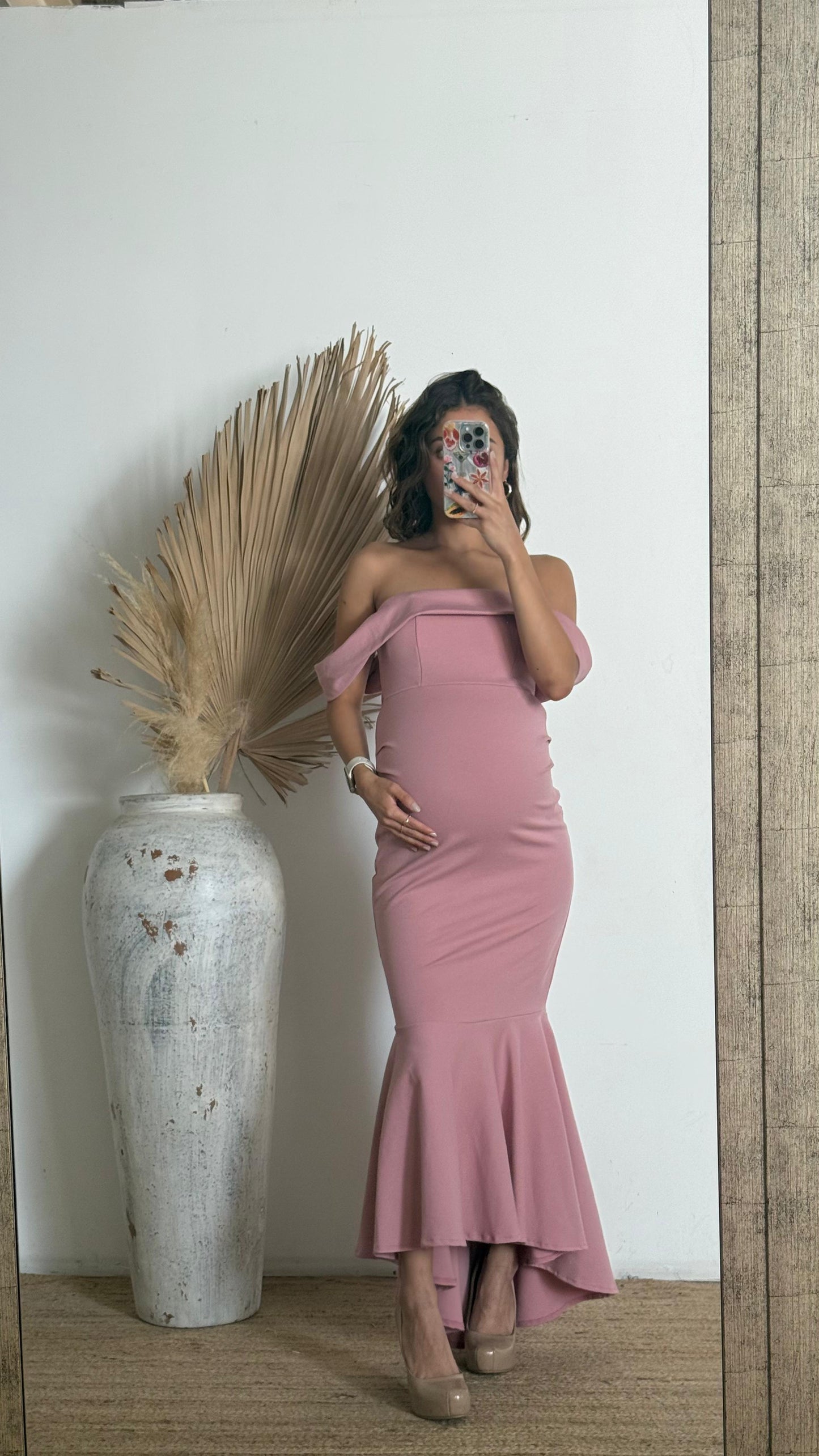 Vestido de maternidad Renata, rosa