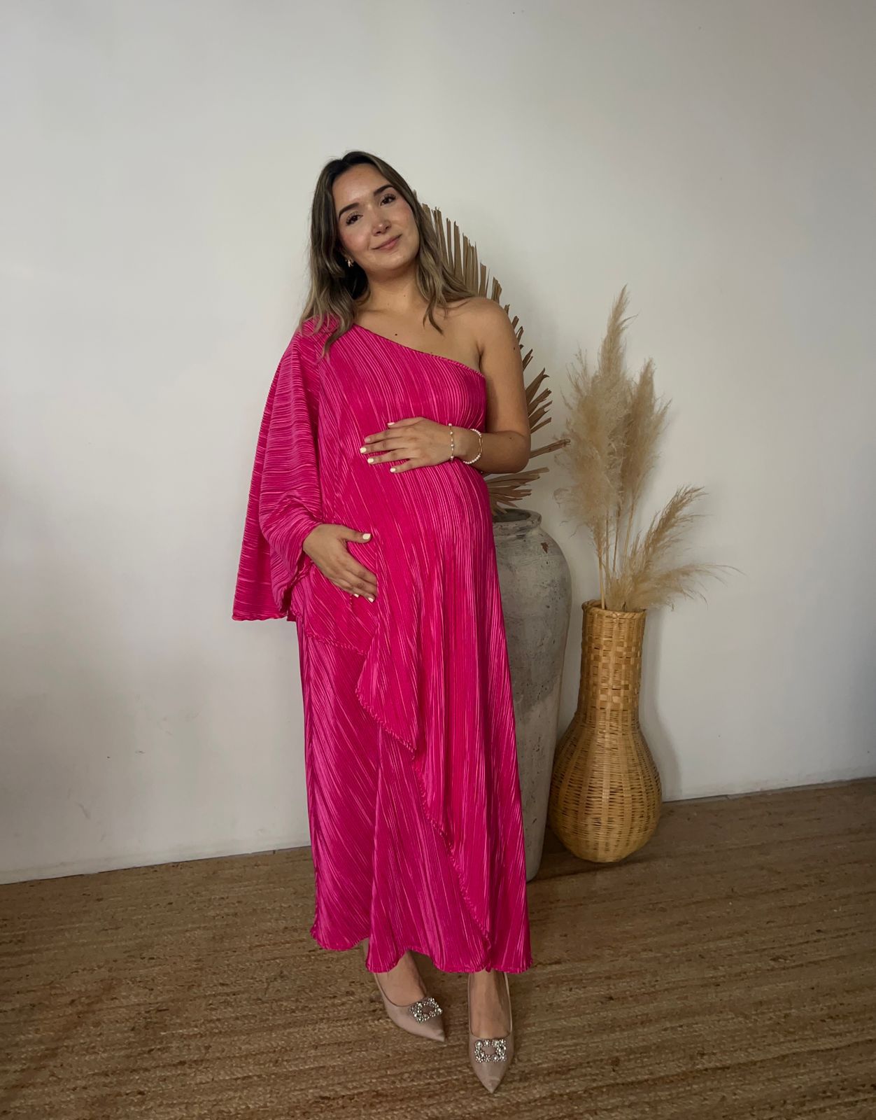 Vestido de maternidad Ilya rosa rayas  XG