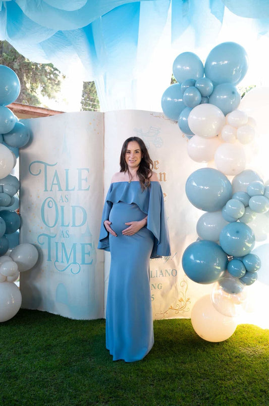 Vestido de maternidad Amparo, Azul vértigo