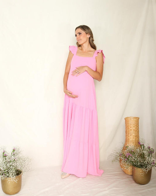 Vestido de Maternidad, Dalia rosa gum M