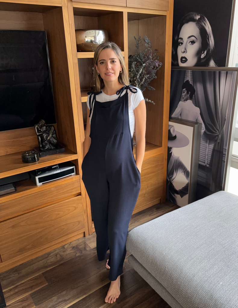 Jumpsuit de maternidad con lazo Azul Marino M y G