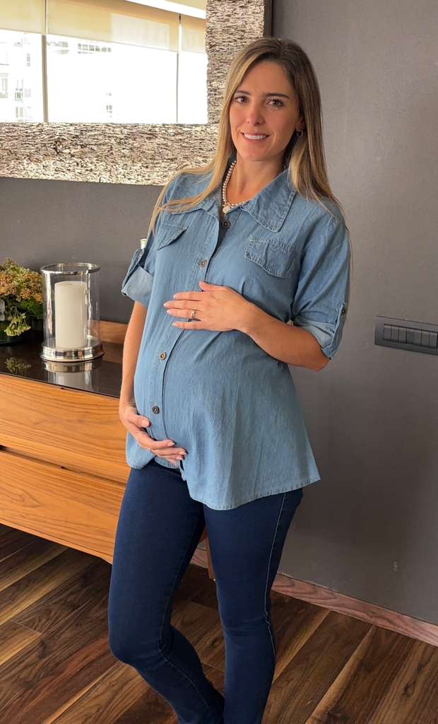 Camisa de maternidad mezclilla