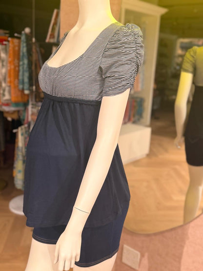 Blusa de maternidad rayas azul marino