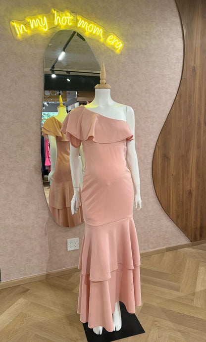 Vestido Regina rosa palo de maternidad G