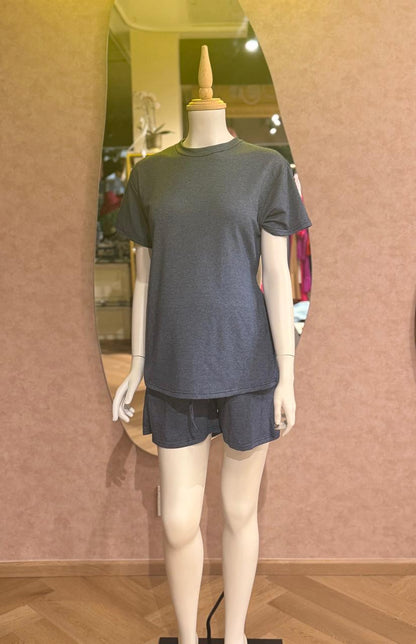 Set de maternidad con short gris, unitalla