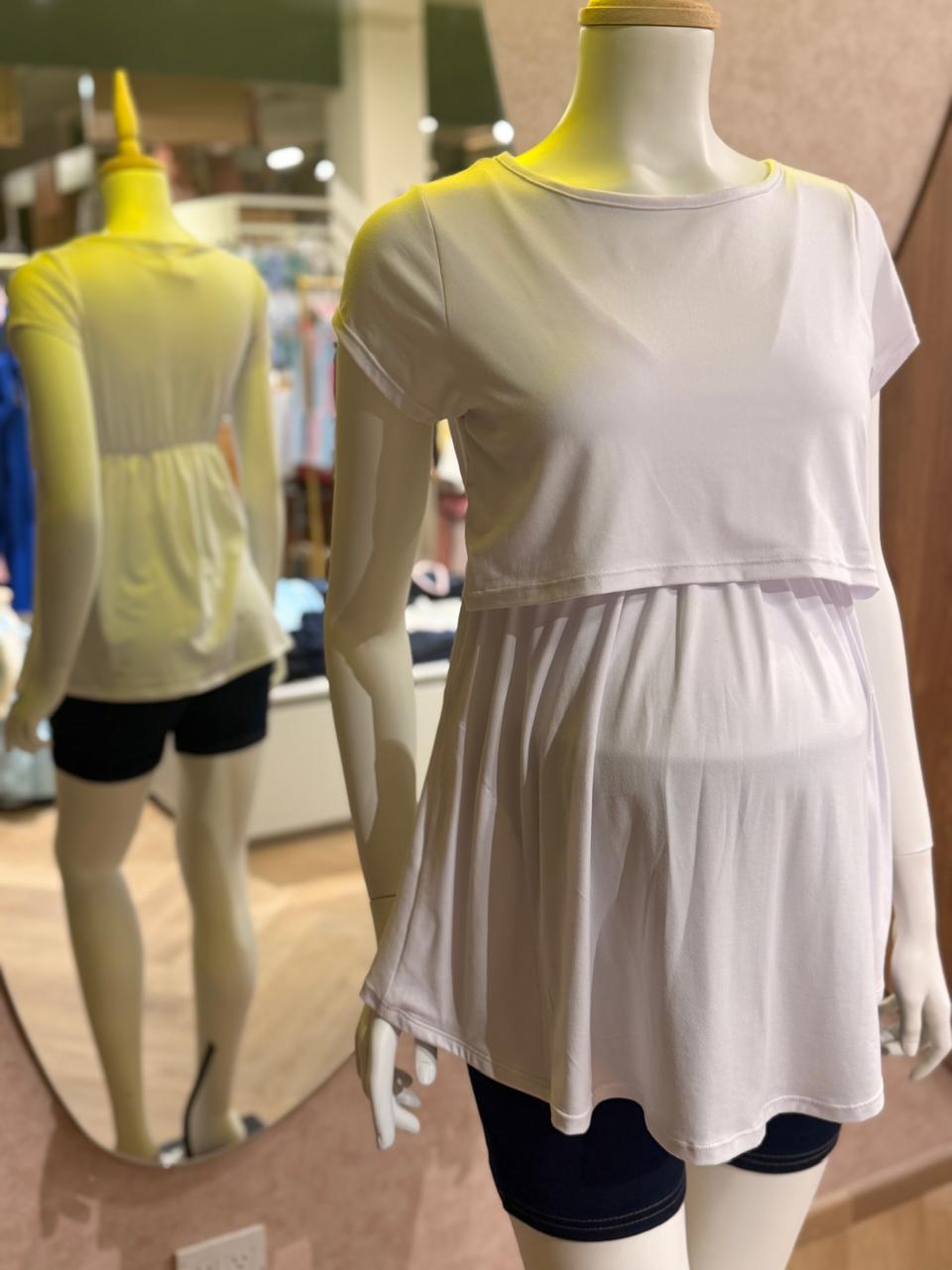 Blusa de lactancia blanca unitalla