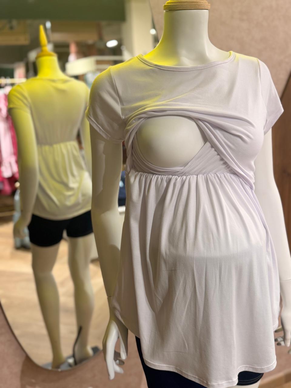 Blusa de lactancia blanca unitalla