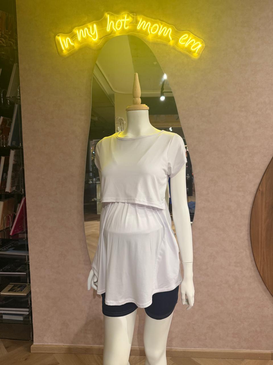 Blusa de lactancia blanca unitalla