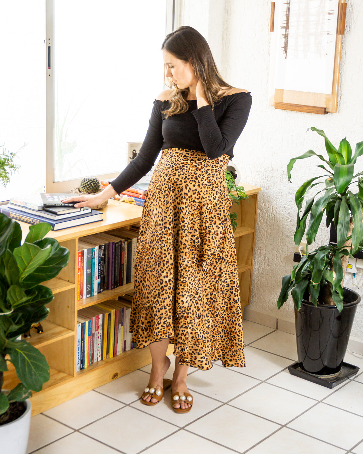 Falda de maternidad, leopardo CH