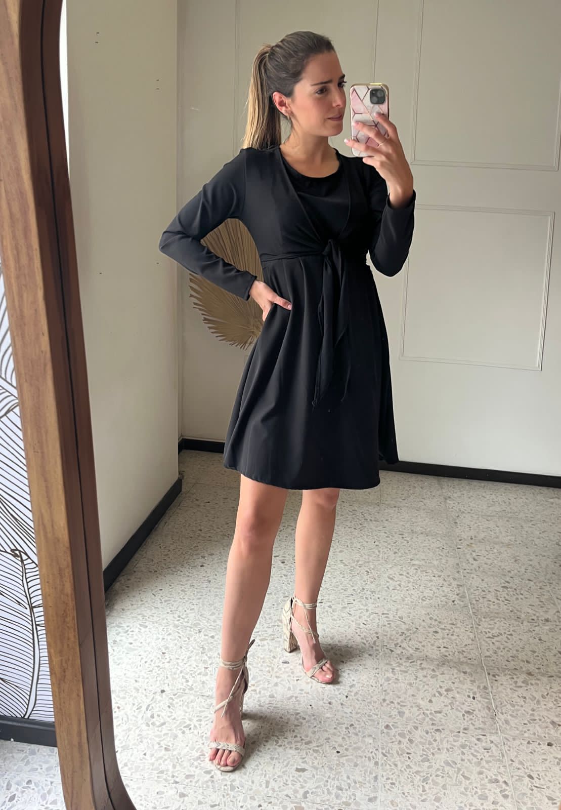 Vestido maternidad y lactancia Romina Negro M