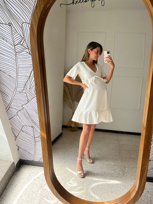 Vestido maternidad Karina blanco